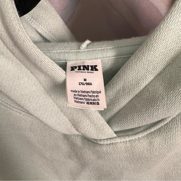 💚 Victoria’s Secret PINK Mint Hoodie – Relaxed Fit Pullover | NWOT - Picture 2 of 4